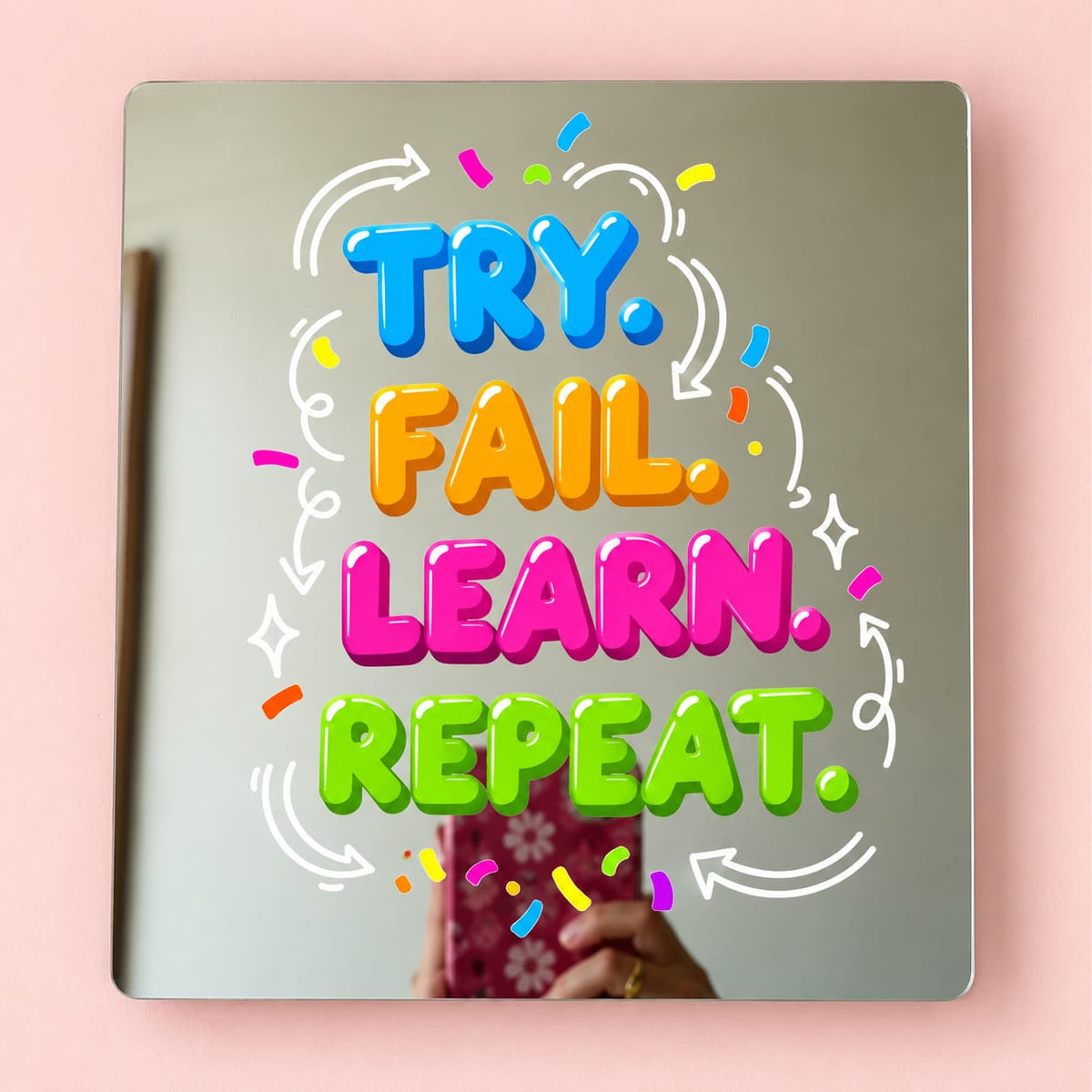 Self Adhesive Wall Decor Mirror