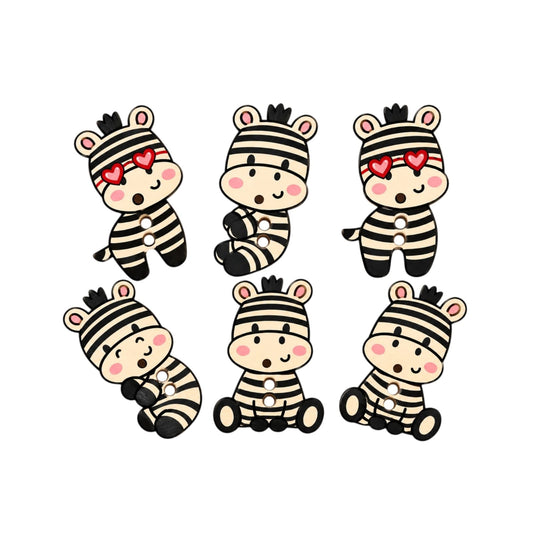 Wooden Zebra Buttons