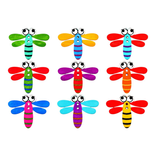 Wooden Dragon Fly Buttons