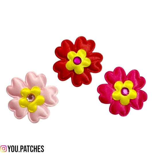 Ribbon Flowers Patch (Pack of 3)