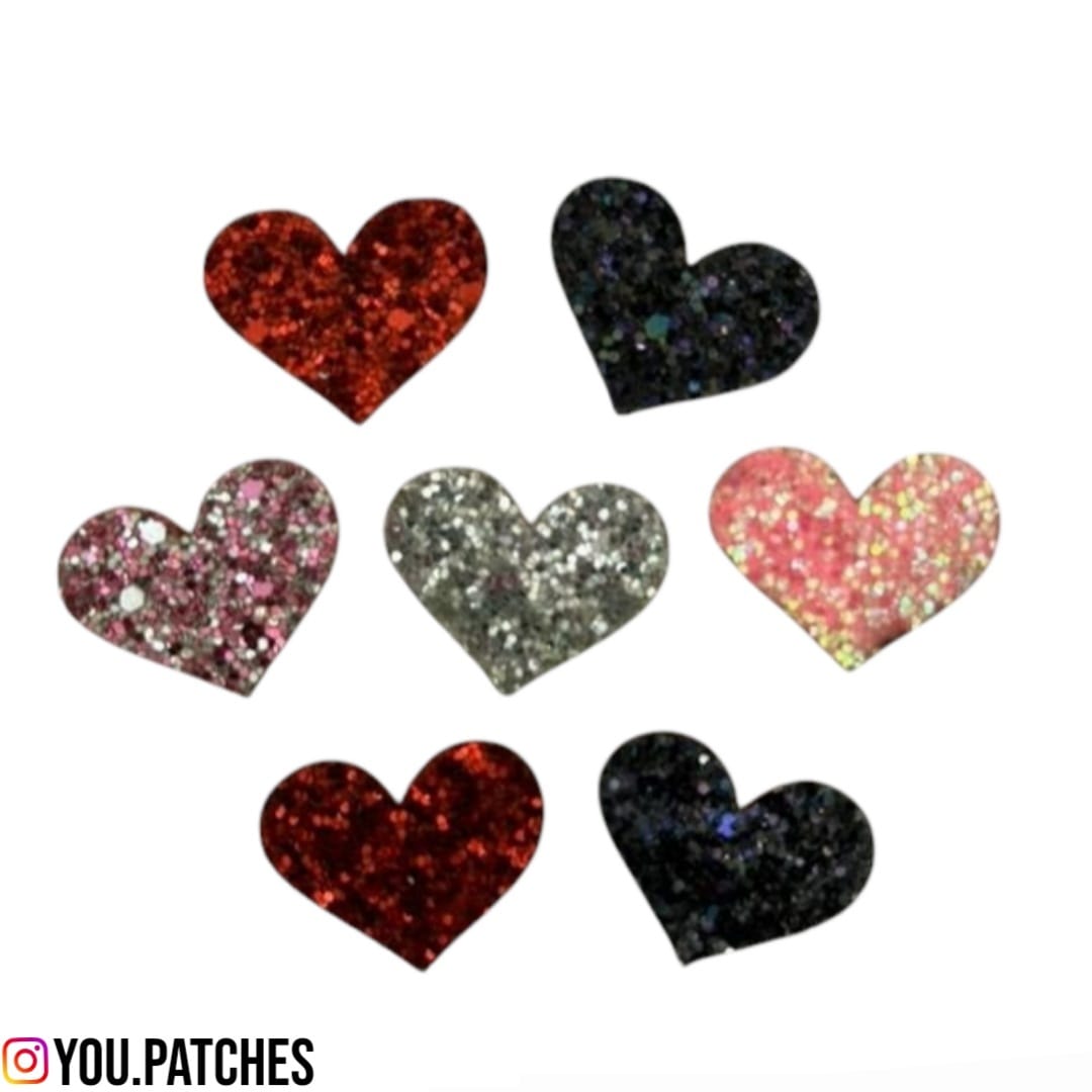 Glittery Hearts Patch (Pack of 5)