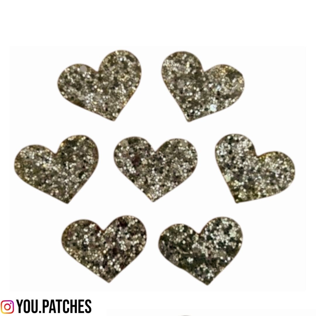 Glittery Hearts Patch (Pack of 5)