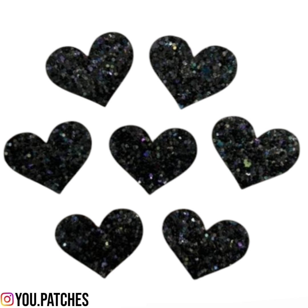 Glittery Hearts Patch (Pack of 5)