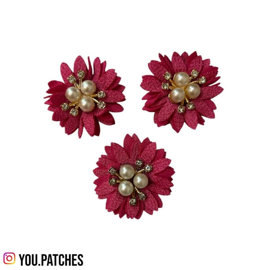 Embellished Flowers Patch (Pack of 3)