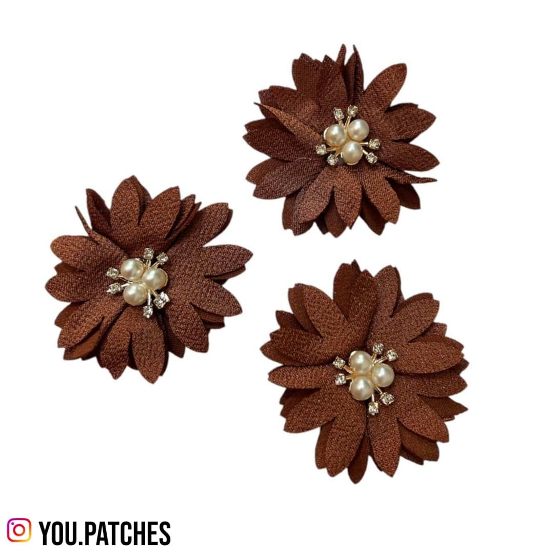 Embellished Flowers Patch (Pack of 3)