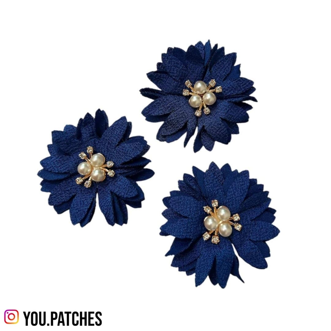 Embellished Flowers Patch (Pack of 3)