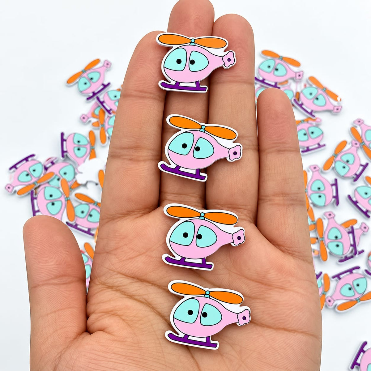 Wooden Helicopter Buttons